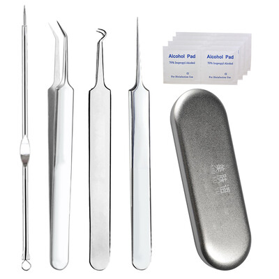 

Язык акне крючок кожа зажим 4 Set MF5035 (в штучной упаковке алкоголик хлопка косметическая акупунктура иглы акне угревой папки акне акне)