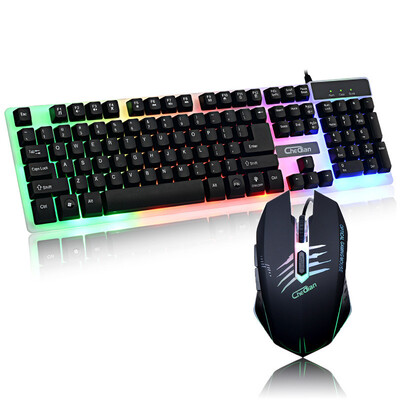 

Luminous three - color backlight computer keyboard&mouse sets wired gaming mouse&keyboard suite