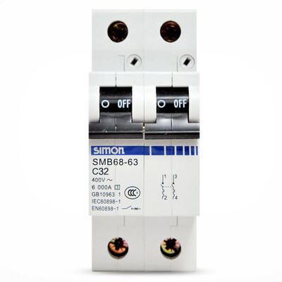 

Simon Air Switch 2P32A Household Protection Circuit Breaker SMB68-63C32 2