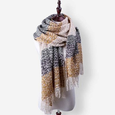 

WISHCLUB New 2016 Winter Scarf Ladies Plaid Scarf