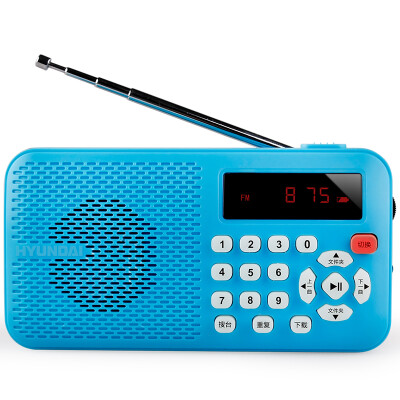 

Hyundai HYUNDAI H11 second generation blue portable speaker card speaker elderly radio singing machine morning exercise walking MP3 player digital song song Taiwan