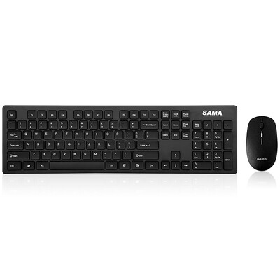 

First horse SAMA business music WT580 wireless mouse&keyboard set black 104 key laser light engraving keyboard 4 DPI adjust skin-friendly feel mouse