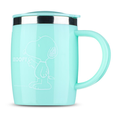 

Snoopy SNOOPY детская изоляция чашка милая чашка 304 нержавеющая сталь 420 мл зеленый