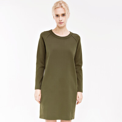 

UR Charm Women&39s Simple Solid Long Sleeve Knit Dress WH49R7BN0001 Army Green