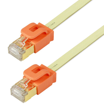 

(PowerSync) CAT7-GFIMG14 семь типов кабеля 1 метр Гигабитный плоский кабельный экран позолоченный медный кабель лимонно-желтый