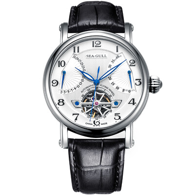 

Seagull (SeaGull) watch multi-function flywheel series single power potential automatic mechanical male watch white belt belt 819.317