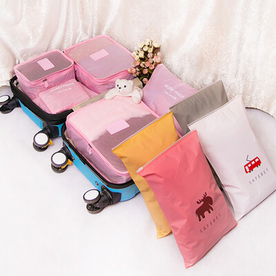 

Shengyi Shangpin waterproof travel bag bag suitcase finishing bag clothing 10 sets of pink powder