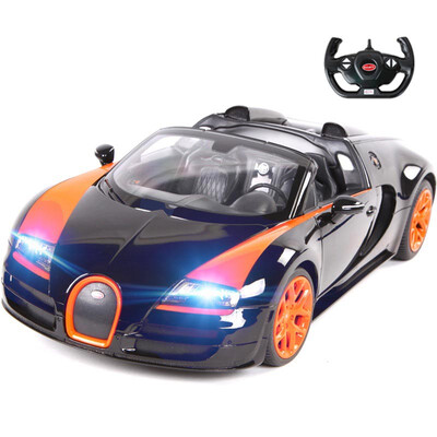 

Rastar 1:14 Радиоуправляемый автомобиль Модель спортивного автомобиля для мальчиков 70440 черный и синий