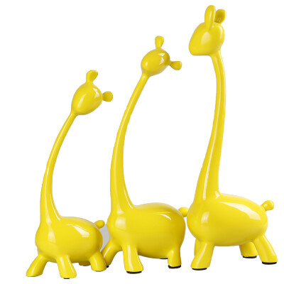 

Flower set set three deer simple wind deer home furnishings wedding gifts move new gifts to send friends to send friends honey HS16J02Y yellow