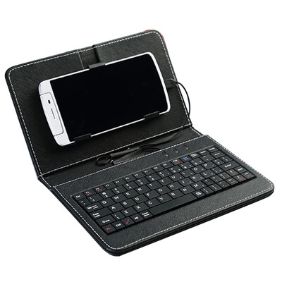 

MyMei Wired Keyboard Flip Holster Case Cover For Andriod OTG Phone 4.2''-6.8'' 6Colors