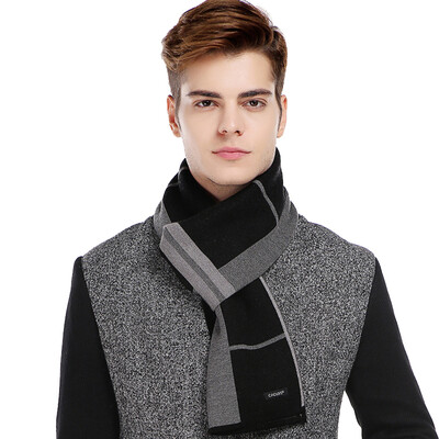 

CACUSS шарфы мужчин моды хит цвет шерсти шарфы мужчин подарочной коробке черный W0046