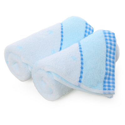 

Gold towel home textiles twistless satin embroidered towel 3166WH two fitted with blue