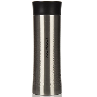 

LOCK & LOCK Outdoor Insulation Cup Diamond Mug Vacuum Anti-slip Stainless Steel Student Cup LHC4123S Silver 400ML