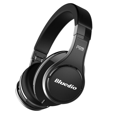 

Blue String UFO Bluetooth Headset Headset 8 Speaker Wireless Fever Music Headset Game Headset Black