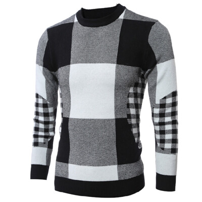 

Men Casual Fashion Grid Sweater