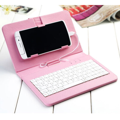 

MyMei Wired Keyboard Flip Holster Case Cover For Andriod OTG Phone 4.2''-6.8'' 6Colors