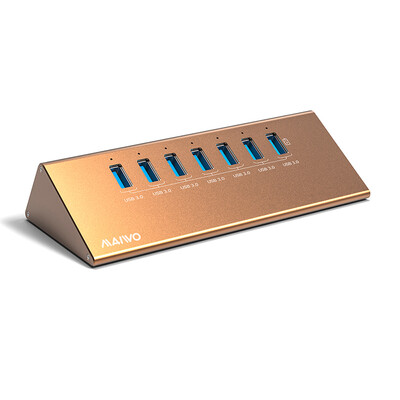 

Maiwo MAIWO KH107 алюминий Скорость 7 USB3.0 расширения концентратор HUB перетащить семь делитель мощности с золотыми Тирана