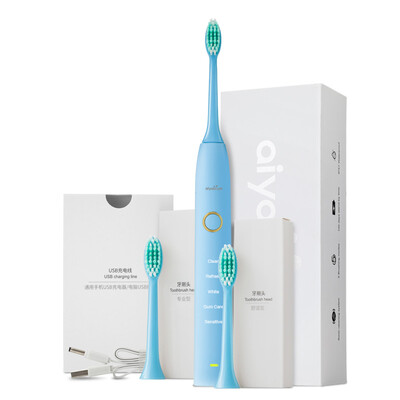

aiyabrush ZR501 rechargeable 5-speed intelligent acoustic vibration electric toothbrush adult couple models toothbrush single support blue