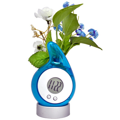 

Timess alarm clock creative vase clock decoration water power smart alarm clock multi-function electronic clock T50 blue