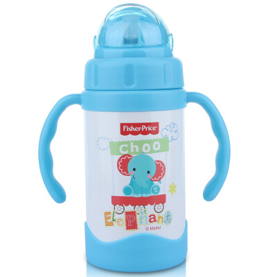 

Fisher-Price Детская соломенной изоляции Кубок 300ML сталь вода нержавеющей чашка FP-8602C