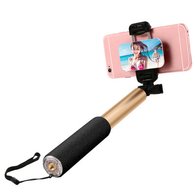 

Machine music ZB08 Bluetooth self-timer mobile phone self-timer artifact self-timer rod compatible with Apple IOS&Andrews system Huawei Meizu Samsung&other mobile phone general gold