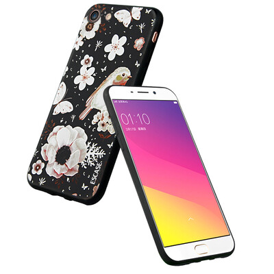 

ESCASE OPPO R9s мобильный телефон футляр OPPO R9s набор для мобильных телефонов OPPO phone shell wrestling мягкая раковина иллюстрация помощь 5,5-дюймовые цветы любви и птицы