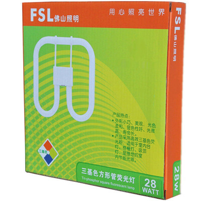 

Jingdong Supermarket] Foshan Lighting (FSL) 28W three primary colors square tube fluorescent 2D tube white light