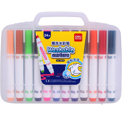 

Deli) 70668 can be washed 24 color watercolor pen thin bar boxed