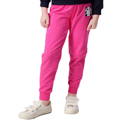 

Xin Song girl red red panda patch embroidered leisure sports trousers children spring&autumn winter knitted sports pants E009B 15058
