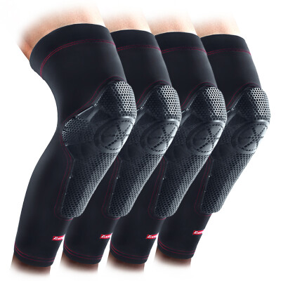 

Crazy kuangmi Basketball Knee Sports Anti-Slip Cell Anti-collision Lengthening Leggings Half Moon Protector KMh712 Black  Code