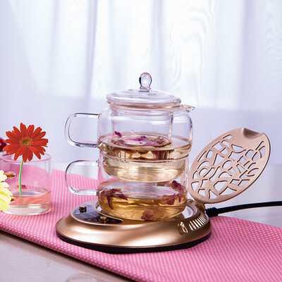 

【Jingdong Supermarket】 Jun Cu glass constant temperature treasure set glass teapot insulation glass pot filter tea set glass constant temperature package