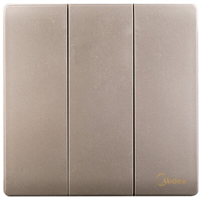 

Midea (Midea) switch panel three open three double control ya gold 86 no border