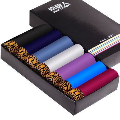 

Антарктика (Нанджирен) Мужское нижнее белье Мужские трусы Хлопок U-выпуклые шорты 7 Подарочные коробки XXL