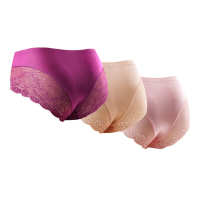 

Jingdong supermarket] beauty Ya Ting [3 installed] ladies underwear Seamless sexy lace luxury lace comfortable underwear female cherry powder + glass gold + dream purple  code