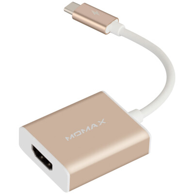 

Mimi MOMAX Type-C to HDMI Converter HUB Hub Distributor Connector Apple MacBook Connect HDTV Projector Champagne Gold