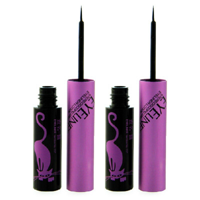 

Check a cat three-dimensional smooth eyeliner 6ml 2-pack eyeliner suit waterproof not fainted eyeliner pen makeup