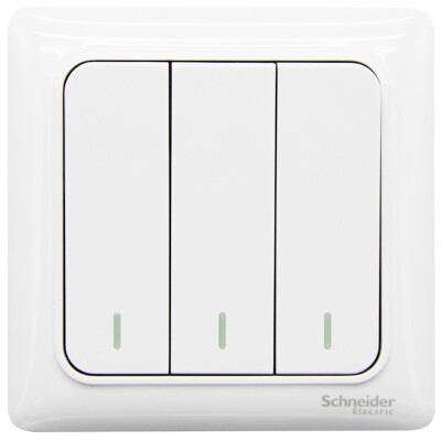 

Schneider (Schneider) switch socket switch panel three open dual control switch Rui Yi series white