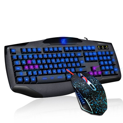 

LED mouse&keyboard set wired U U keyboard&mouse dual backlight suite computer peripherals