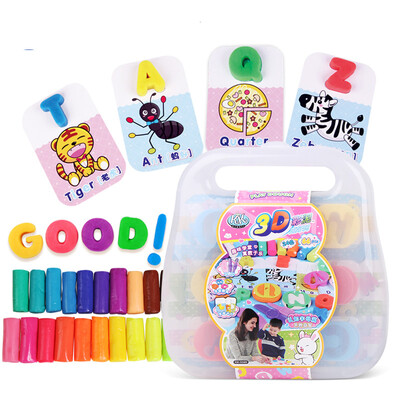 

Chi high 12 color 3D clay preschool teaching cognition figures early education puzzle plasticine multi-mold set children's handmade DIY