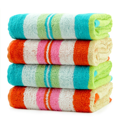 

Bamboo Kam Towel Home Textiles Bamboo Fiber Dyed Striped Soft Hydrating Flower Color Towel 4 Pack Blue 2 Powder 2 100g