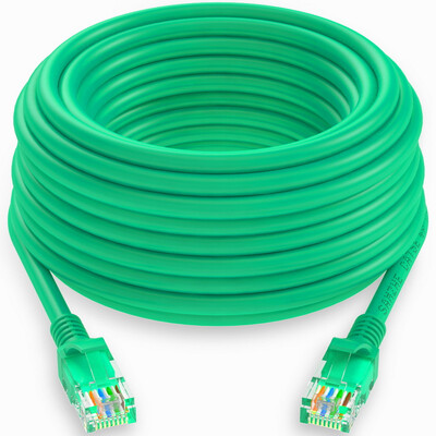 

Shanze (SAMZHE) высокоскоростная ультра-пятая кабельная сеть класса CAT5e 100 гигабитный сетевой кабель компьютерная перемычка супер 5 класс готовый кабель зеленый 20 метров GR-520