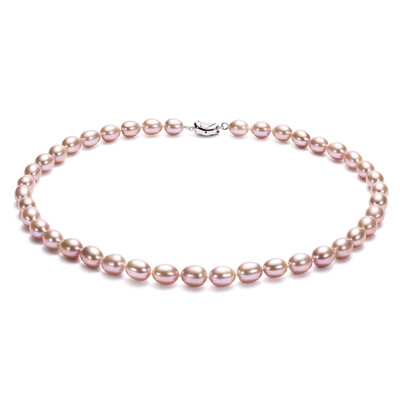 

Kayas GAIA'SPEARL Pearl Necklace Oval Glossy Purple Purple Freshwater Pearl Bead Chain S925 Buckle 7-8mm45cm