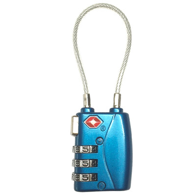 

Xinqin таможенного кода блокировки движения тележки TSA проволоки padlock синий