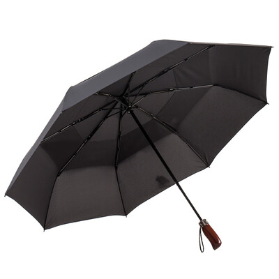 

US degree MAYDU double windproof sunny umbrella automatic three fold men business umbrella M3118 black