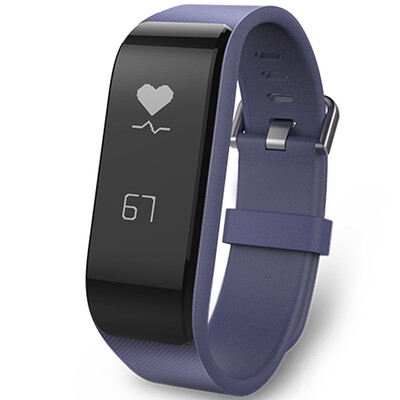 

Fitband Smart Bracelet F2 Сенсорная кнопка Монитор сердечного ритма Упражнение Шаг Сонный монитор Напоминание звонка Фиолетовый