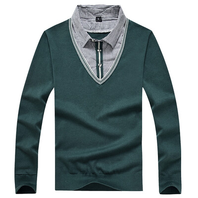 

Rondo Jeep RondoJIPU Свитер Мужская мода Fake Two Sweater Мужчины 16017L12001 Green M