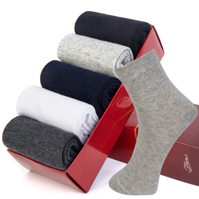 

Hengyuanxiang socks men&39s 5 pairs of cotton men&39s socks four sections of moisture-absorbing breathable cotton socks A1158751-1