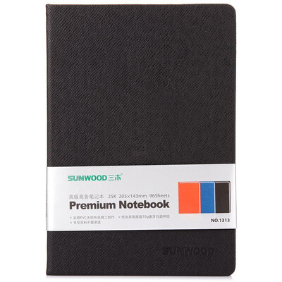 

Miki SUNWOOD 1313 senior business leather this notepad meeting the 25K 96 pages black
