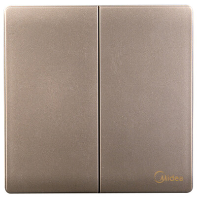 

Midea Midea switch panel open two open double control ya gold 86 no border