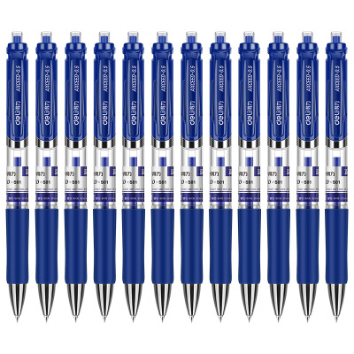 

Deli 05mm gel pen signature pen S01 classical blue bullet pen 12 box